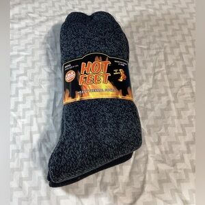 Hot Feet Dark Grey and Black 2 Pack Men’s Thermal Socks